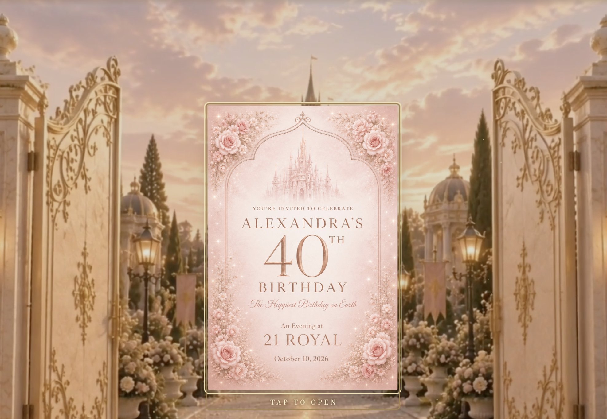 Alexandra's Magical 40th — digital birthday invitation