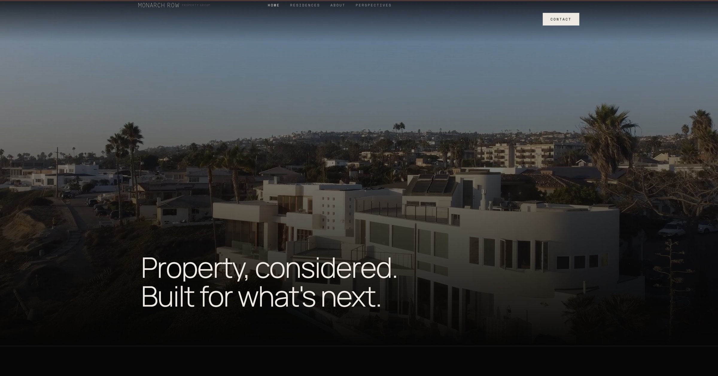 Monarch Row — web design concept